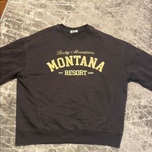 Garage Grey and Yellow Crewneck Sweater